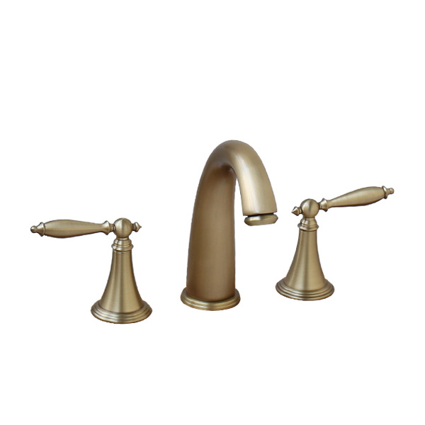 Vòi chậu 3 lỗ âm bàn bằng đồng Kanly GCB02 GCB02