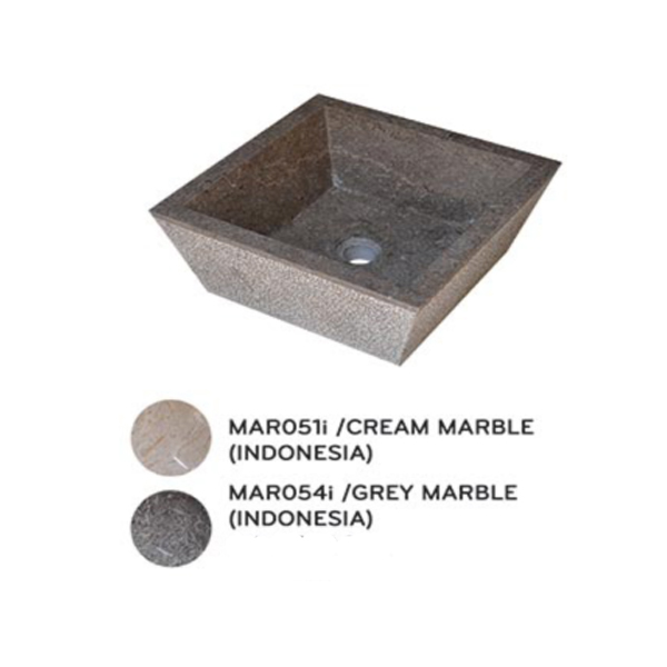 Chậu lavabo đặt bàn Kanly đá Marble tự nhiên MAR051i MAR054i