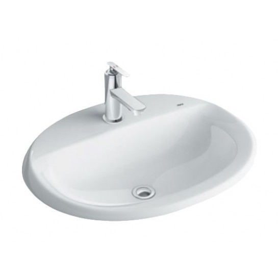 Chậu lavabo dương vành INAX L-2395V (L2395V) (L-2395VFC) L-2395VFC/BW1