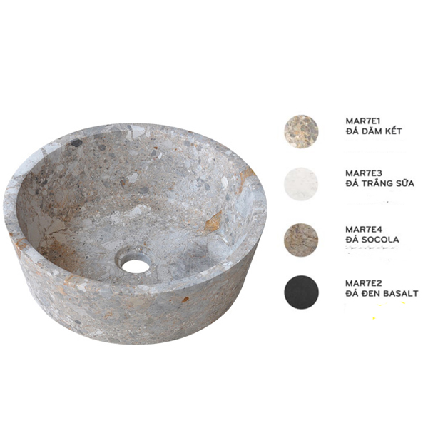 Chậu lavabo đặt bàn Kanly bằng đá tự nhiên MAR7E MAR7E1