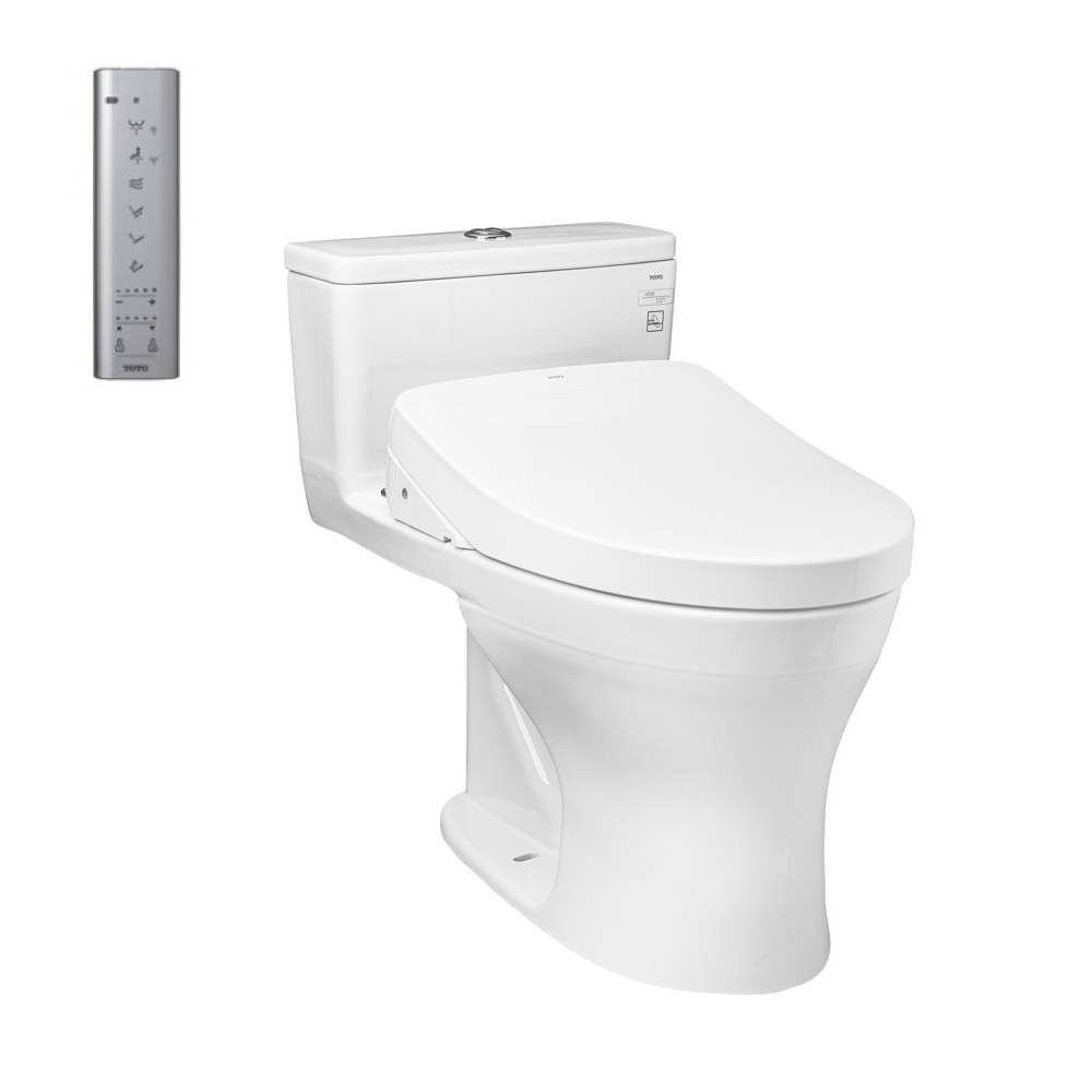 Bồn cầu TOTO MS855CDW12 1 khối nắp điện tử Washlet S7 TCF4911EZ giấu dây MS855CDW12#XW