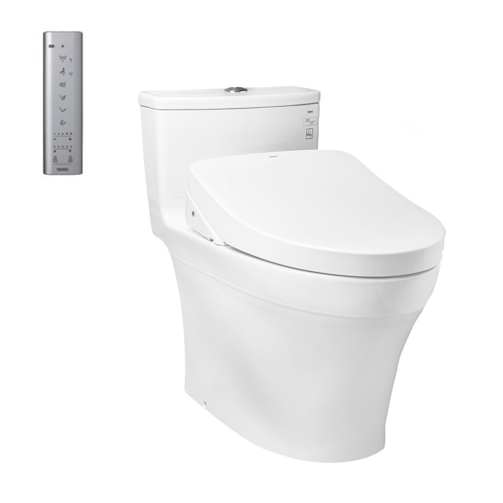 Bồn cầu TOTO MS885CDW12 1 khối nắp điện tử Washlet S7 TCF4911EZ giấu dây MS885CDW12#XW