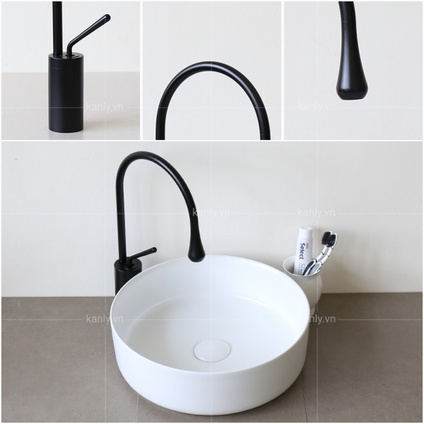 Vòi chậu KANLY thân cao nóng lạnh GCC20B GCC20B - 3