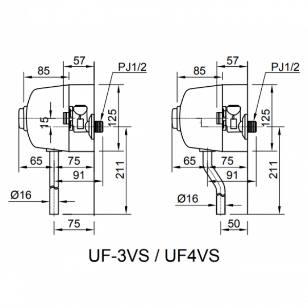 Van xả bồn tiểu INAX UF-4VS (UF4VS) UF-4VS - 2
