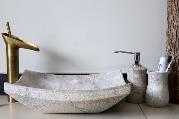 Chậu lavabo đặt bàn Kanly đá tự nhiên MAR3 MAR31V - 2