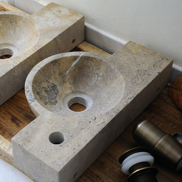 Chậu lavabo đặt bàn Kanly đá nhỏ mini MAR6M MAR6M2V - 3