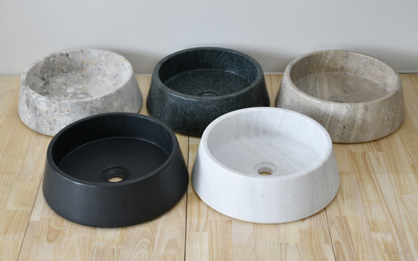 Chậu lavabo đặt bàn Kanly đá nguyên khối MAR4 MAR41V - 3