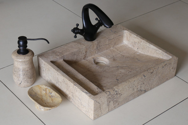 Chậu lavabo đặt bàn Kanly bằng đá MAR24V MAR24V - 2