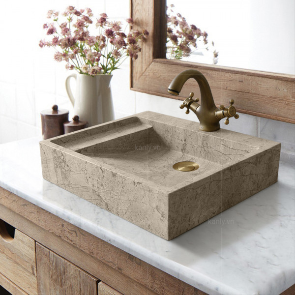 Chậu lavabo đặt bàn Kanly bằng đá MAR24V MAR24V - 4