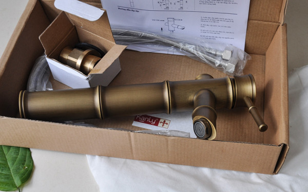 Vòi chậu nóng lạnh bằng đồng Kanly GCA02/V02 GCV02 - 2