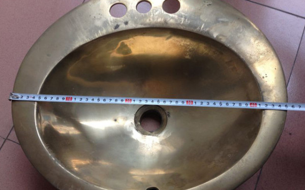 Chậu rửa mặt lavabo Kanly bằng đồng đúc GCL08 GCL08 - 4