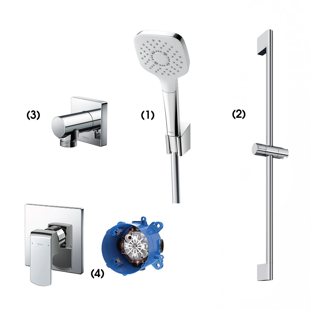Set sen tắm âm tường 1 đường nước nóng lạnh TOTO TBW02005A TBW07019A TBW02013B TBG02303BA TBN01001B TBW02005A/TBW07019A/TBW02013B/TBG02303BA/TBN01001B