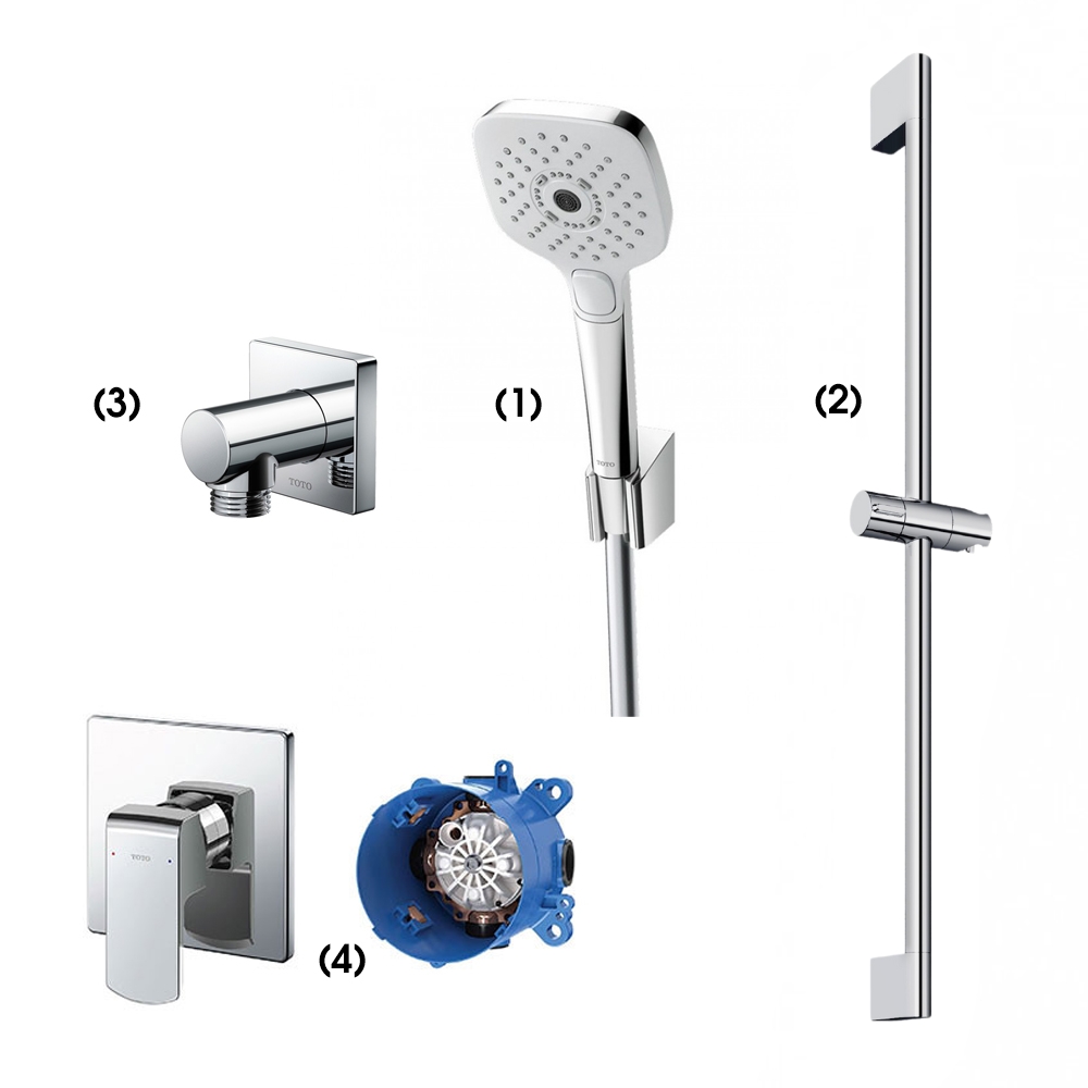 Set sen tắm âm tường 1 đường nước nóng lạnh TOTO TBW02006A TBW07019A TBW02013B TBG02303BA TBN01001B TBW02006A/TBW07019A/TBW02013B/TBG02303BA/TBN01001B