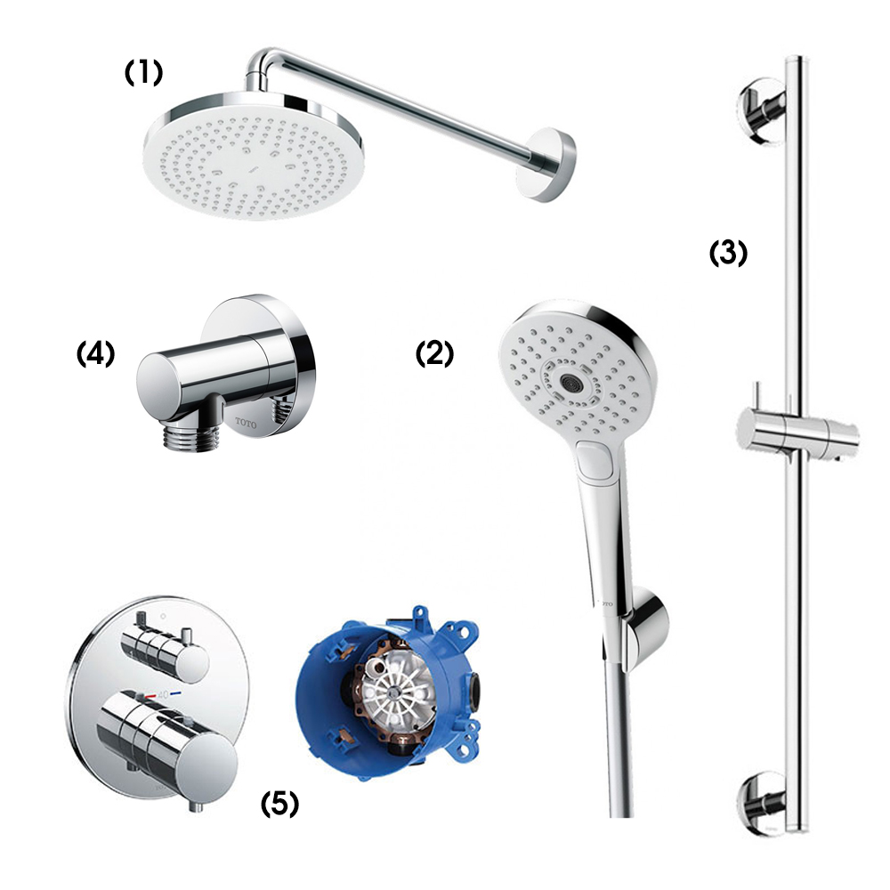 Set sen tắm âm tường 2 đường nước nhiệt độ TOTO TBW01003A TBW01010A TBW01003A/TBW01010A/TBW01016B/TBW01014B/TBV01408B/TBN01001B