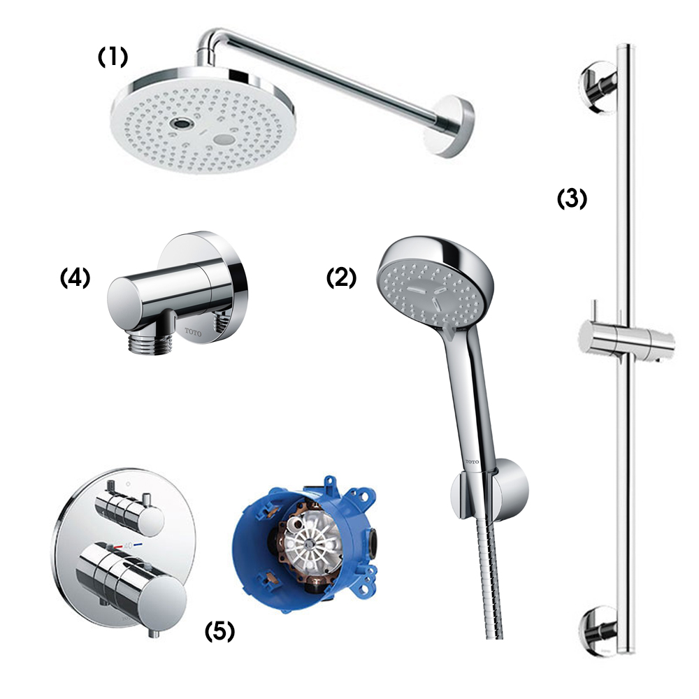 Set sen tắm âm tường 2 đường nước nhiệt độ TOTO TBW01004A TBW07012A TBW01004A/TBW07012A/TBW01016B/TBW01014B/TBV01408B/TBN01001B