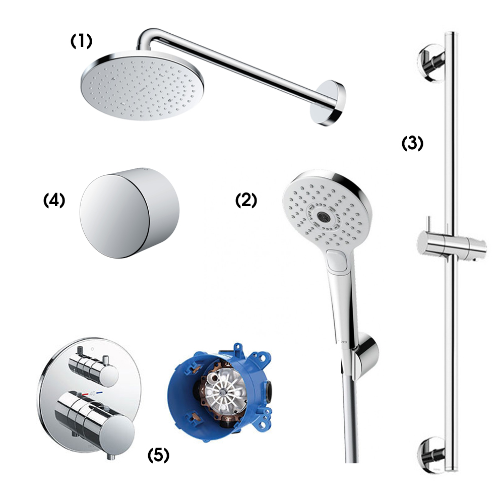 Set sen tắm âm tường 2 đường nước nhiệt độ TOTO TBW07001A TBW01010A TBW07001A/TBW01010A/TBW01016B/TBW07020A/TBV01408B/TBN01001B