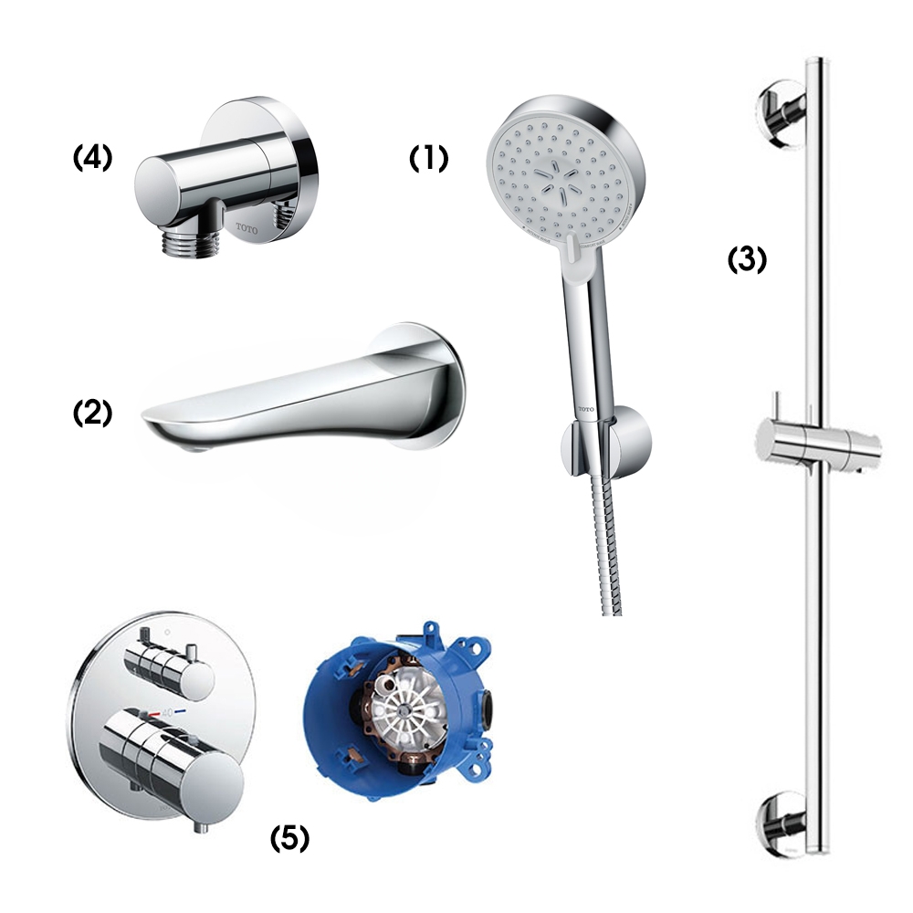 Set sen tắm âm tường 2 đường nước nhiệt độ TOTO TBW07009A TBG01001B TBW07009A/TBG01001B/TBW01016B/TBW01014B/TBV01408B/TBN01001B