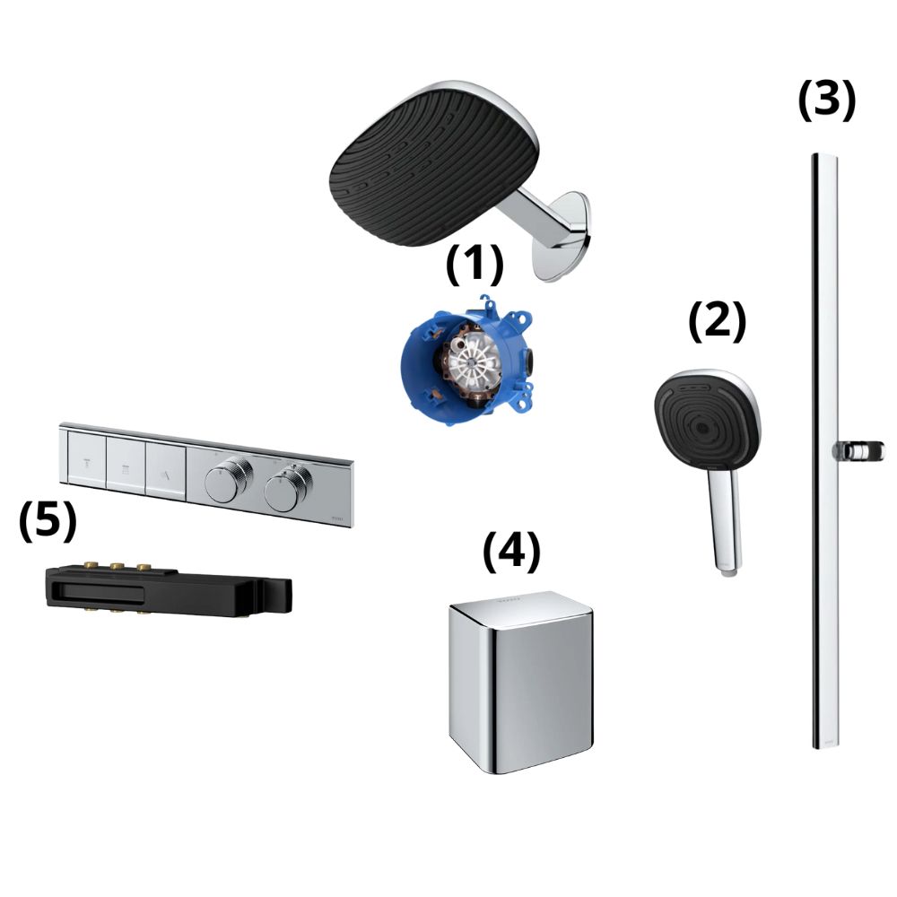 Set sen tắm âm tường 3 đường nước nhiệt độ G Series TOTO TBW15CB0A TBV11130A/TBN11DC0A/TBW15CE0A/TBW15CB0A/TBN01002B/TBW160V0A/TBW160N0A