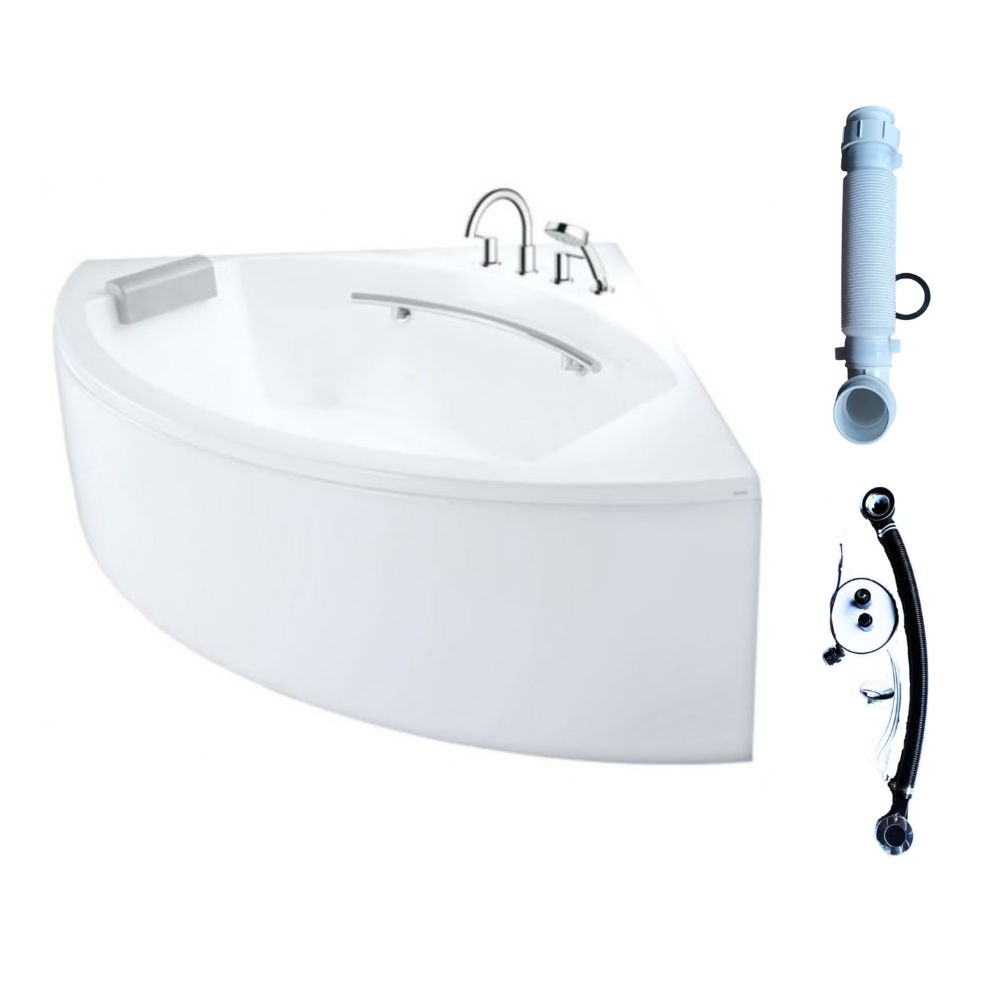 Bồn tắm yếm TOTO PPY1543-4HPE-P kèm bộ xả TVBF412, tay vịn DB505R-2B