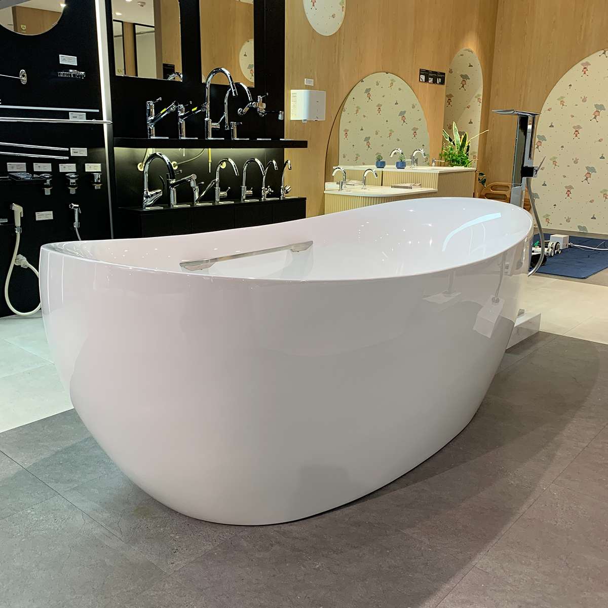 Bồn tắm đặt sàn TOTO PJY1814HPWE#GW GALALATO 1m8 tay vịn - 5