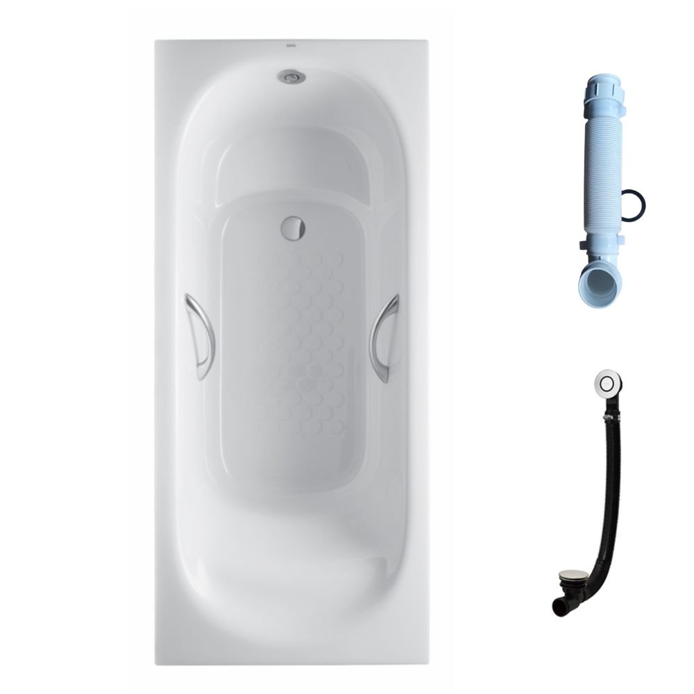 Bồn tắm TOTO PPY1750HPE-P kèm tay vịn DB505R-3B, bộ xả TVBF412