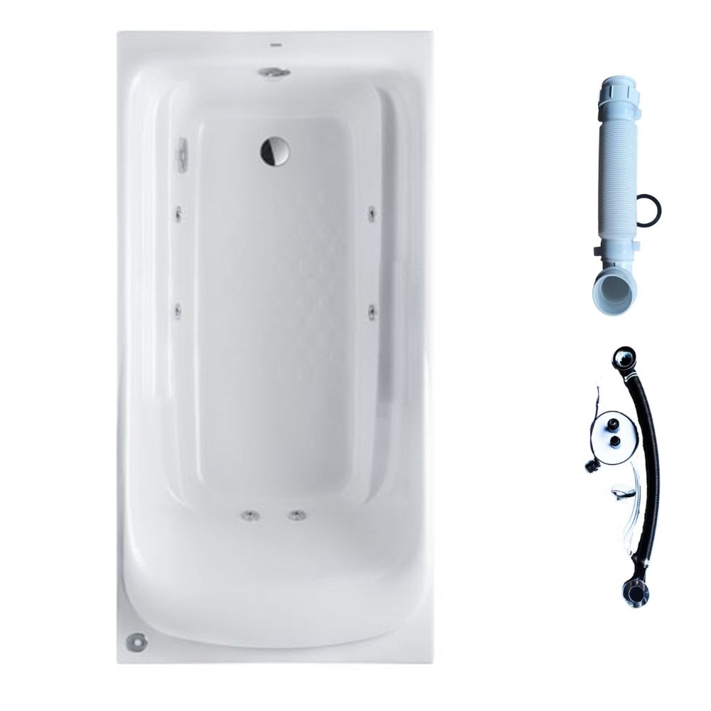 Bồn tắm massage TOTO PPYK1760ZLPNE-P kèm bộ xả TVBF412, tay vịn DB505R-2B