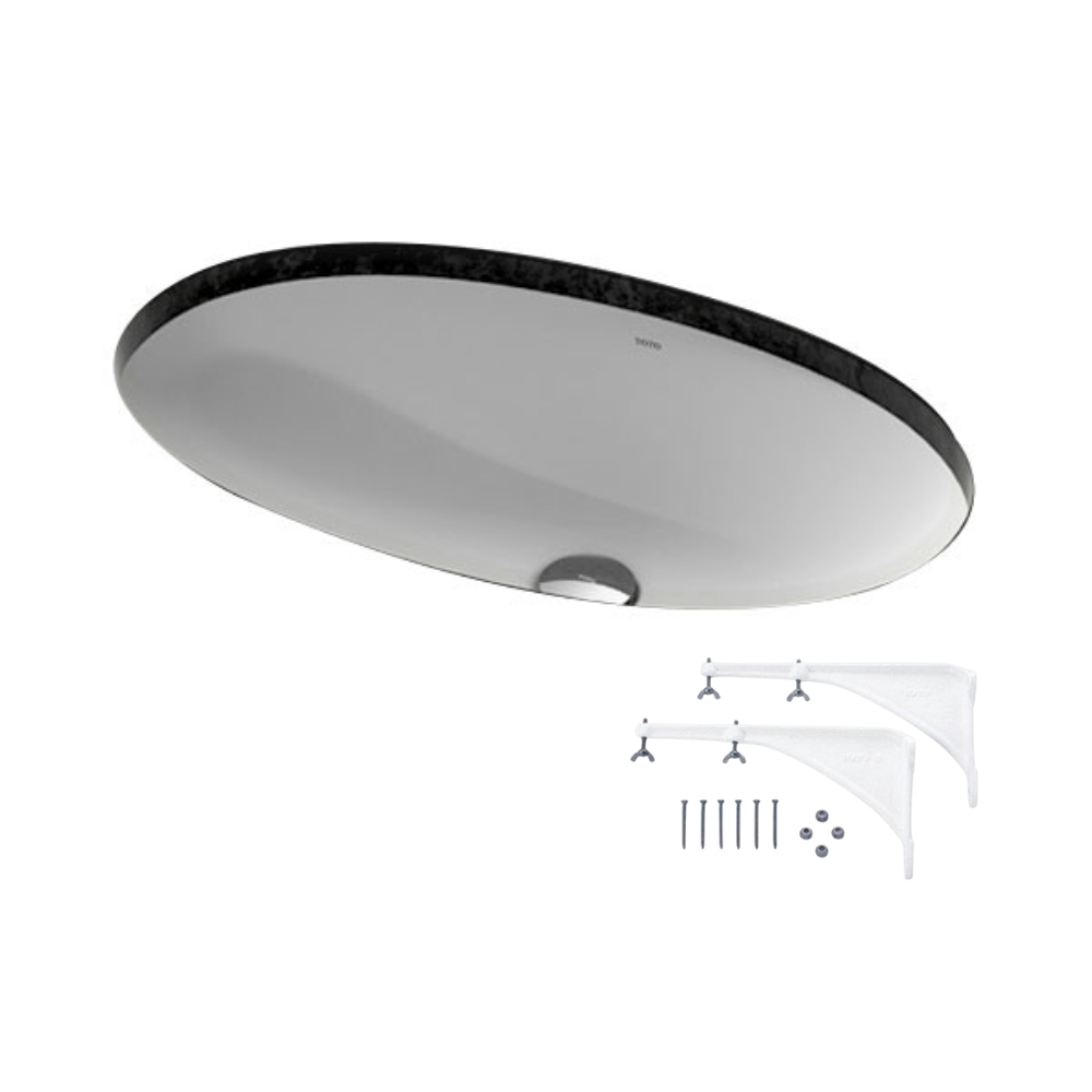 Chậu rửa mặt lavabo âm bàn TOTO LW1506V#XW TL516GV kèm giá đỡ LW1506V#XW/TL516GV