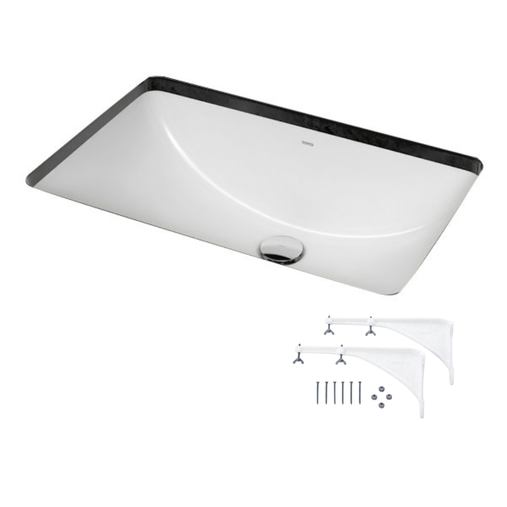 Chậu rửa mặt lavabo âm bàn TOTO LW1536V#XW TL516GV kèm giá đỡ LW1536V#XW/TL516GV