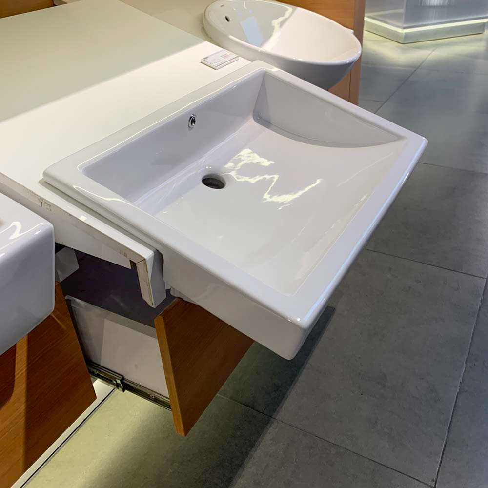 Chậu rửa mặt lavabo bán âm TOTO LW646JW/F LW646JW/F#W - 2