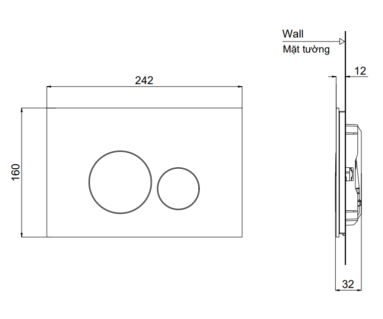 Nắp đậy nút xả TOTO MB176G MB176G#WH - 5
