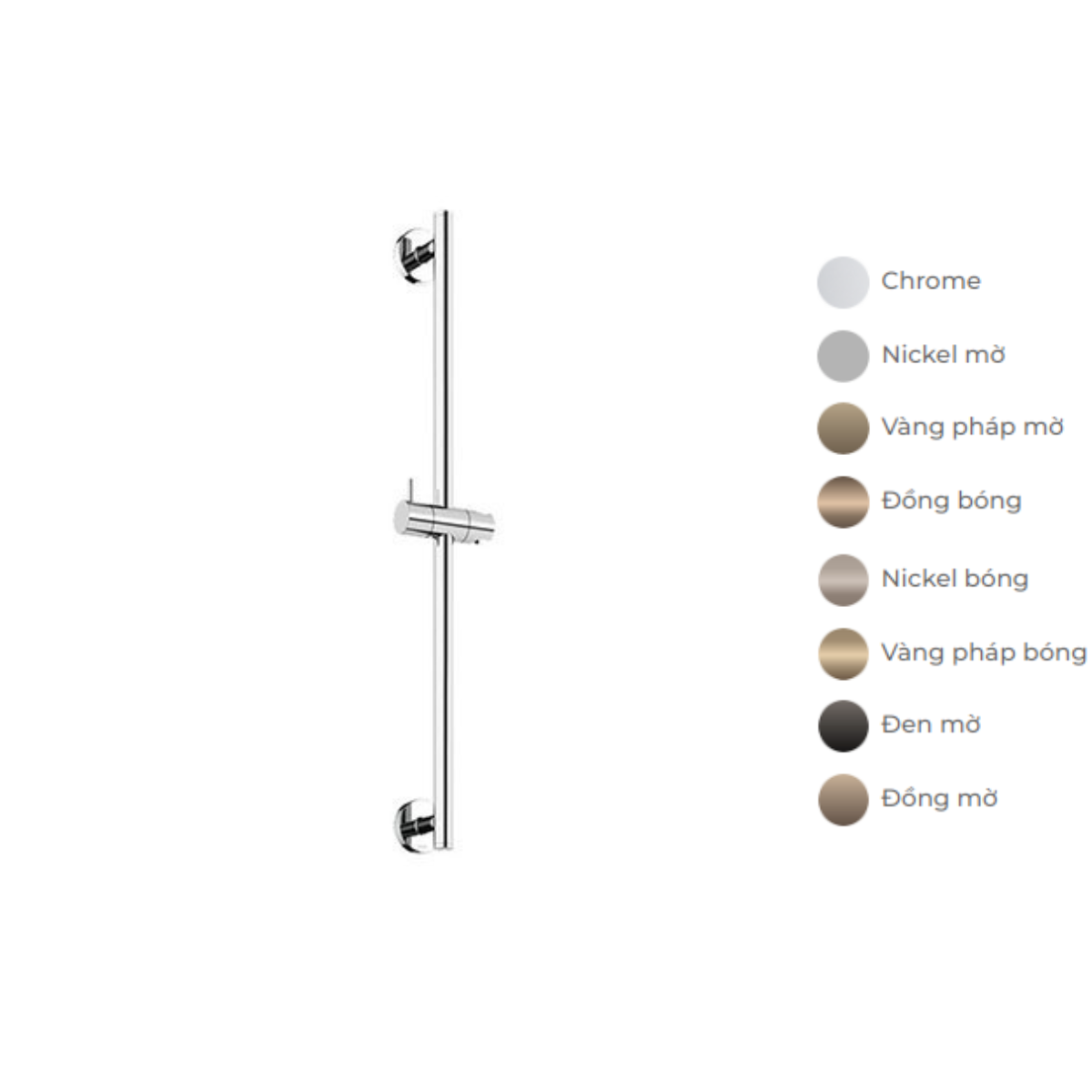 Thanh trượt sen tắm TOTO TBW01016B (659 mm) TBW01016B