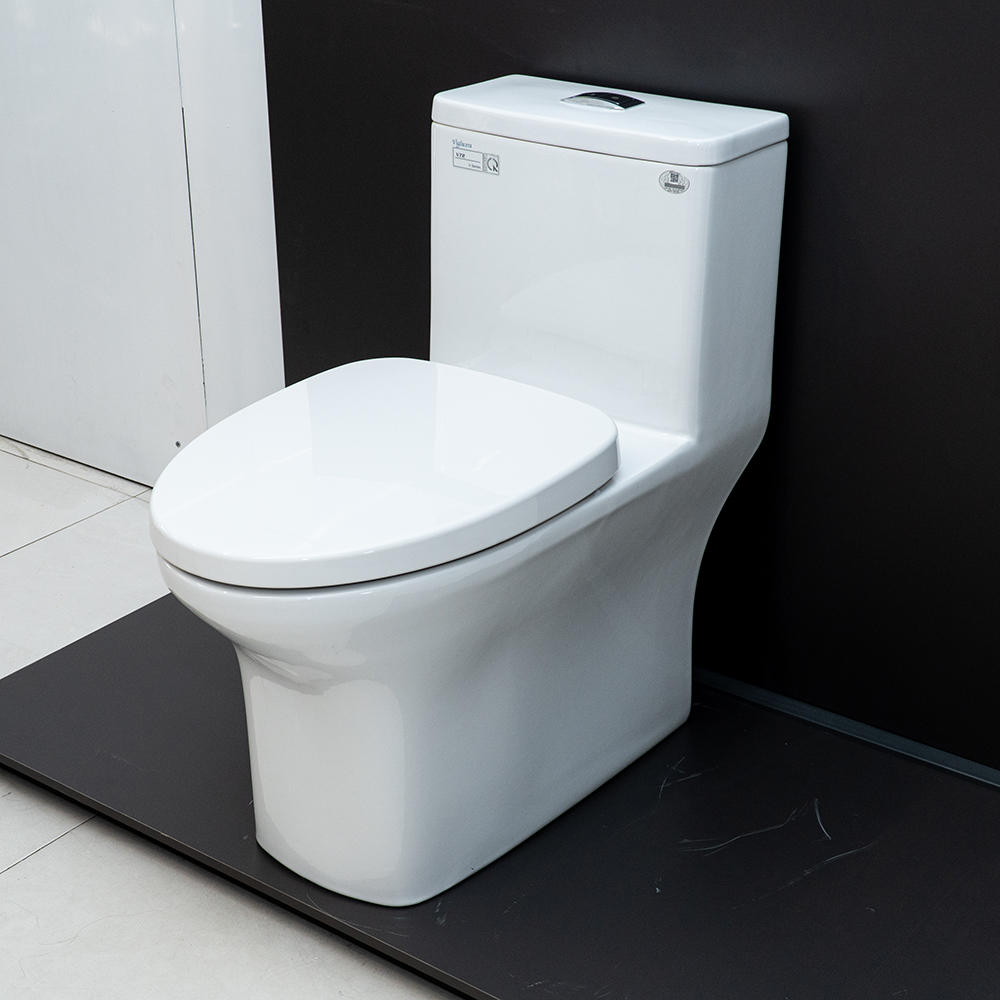 Bồn cầu 1 khối Viglacera V72-CAU nắp êm (+ vòi xịt VG826) V72-CAU - 4