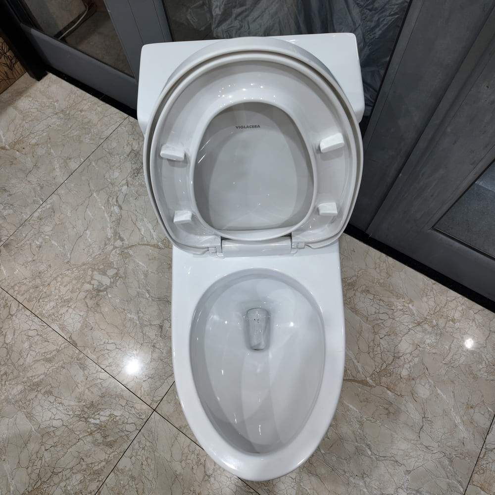 Bồn cầu 1 khối Viglacera V39 nắp êm xả thẳng (+ vòi xịt VG826) V39 - 5