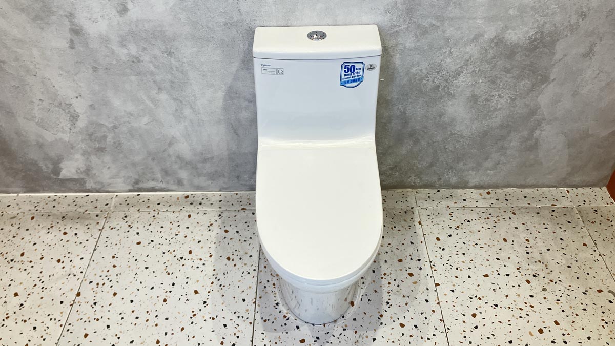 Bồn cầu 1 khối Viglacera V65 nắp êm (+ vòi xịt VG826 & van VG853) V65 - 4