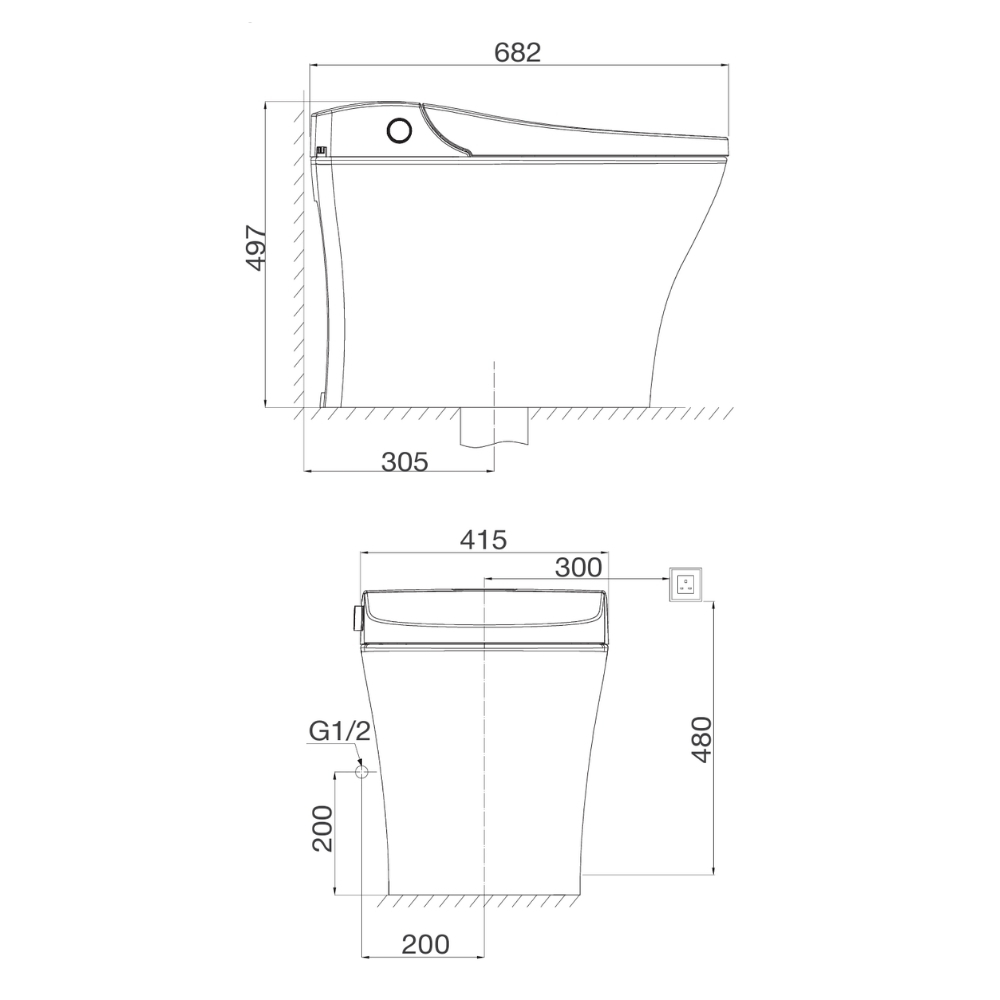 Bồn cầu thông minh Viglacera V885 V885 - 2