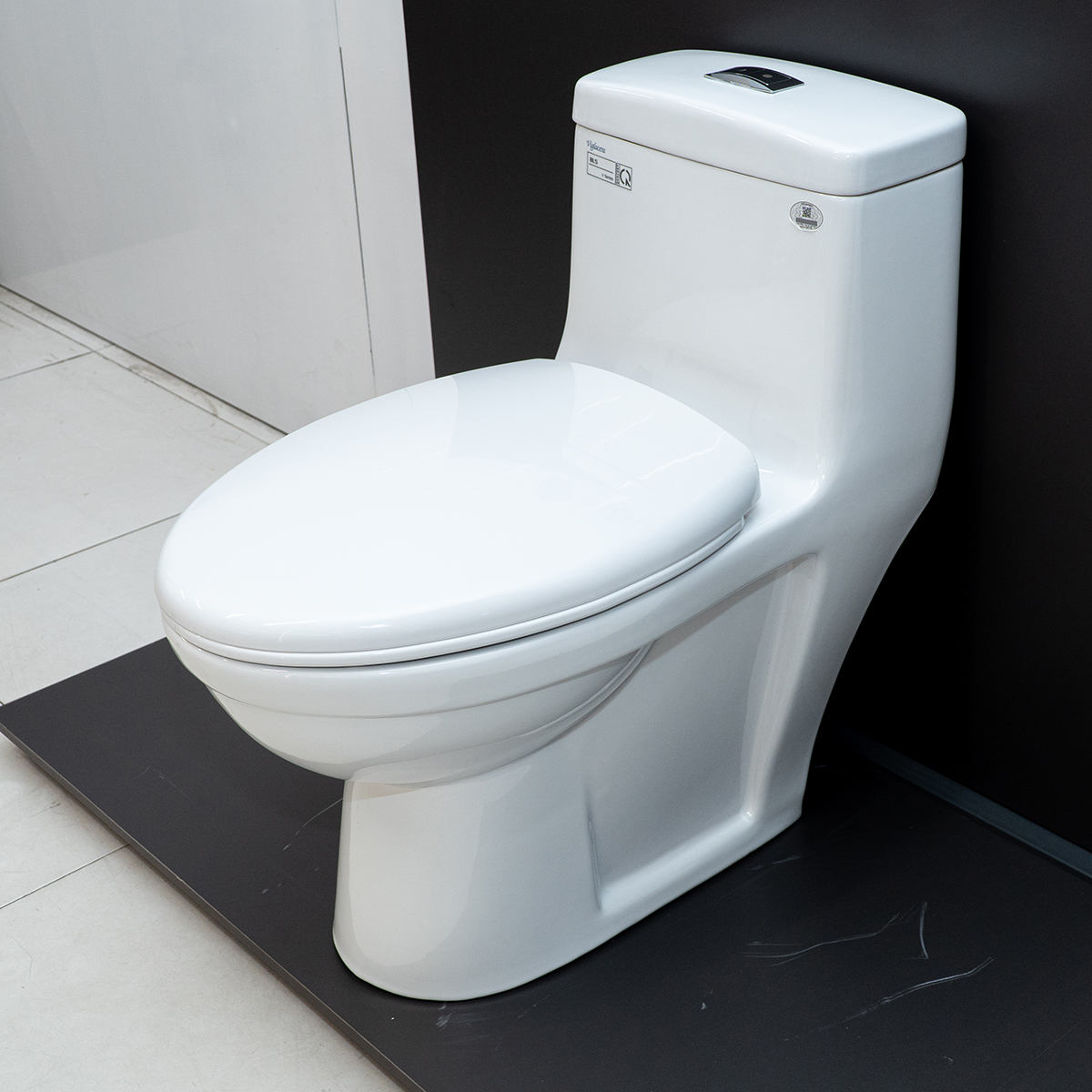 Bồn cầu 1 khối Viglacera BL5 nắp êm xả thẳng (+ vòi xịt VG826) BL5 - 3