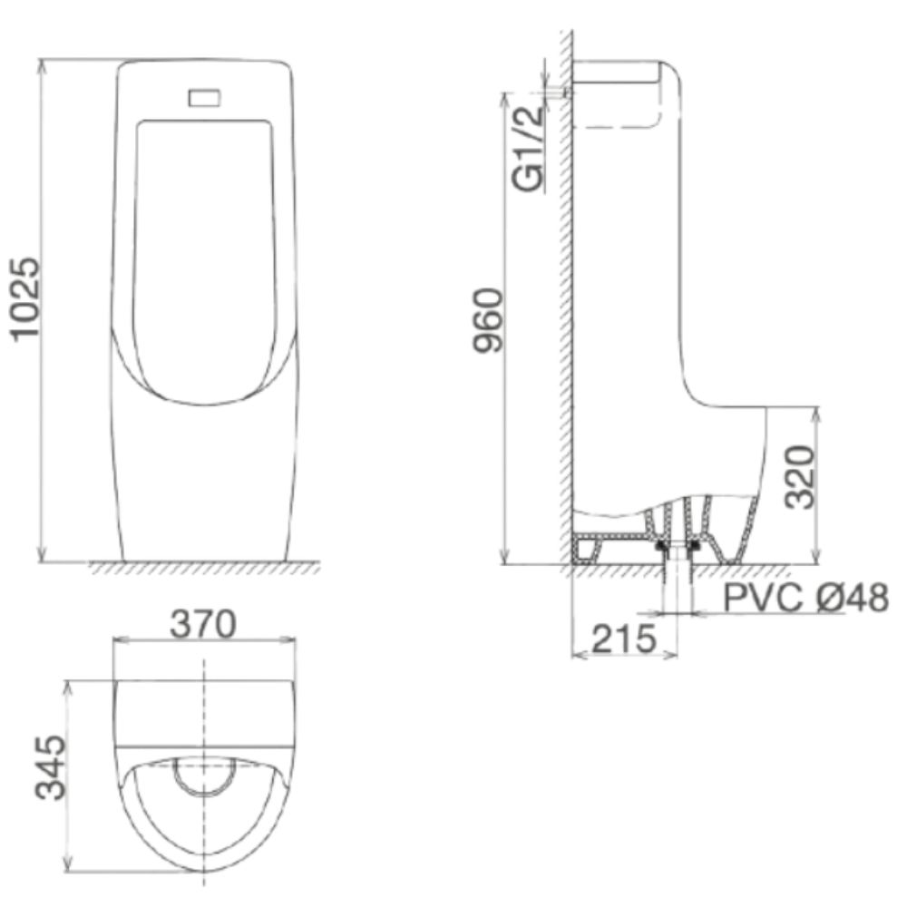 Bồn tiểu nam đặt sàn Viglacera TD4 TD4 - 2