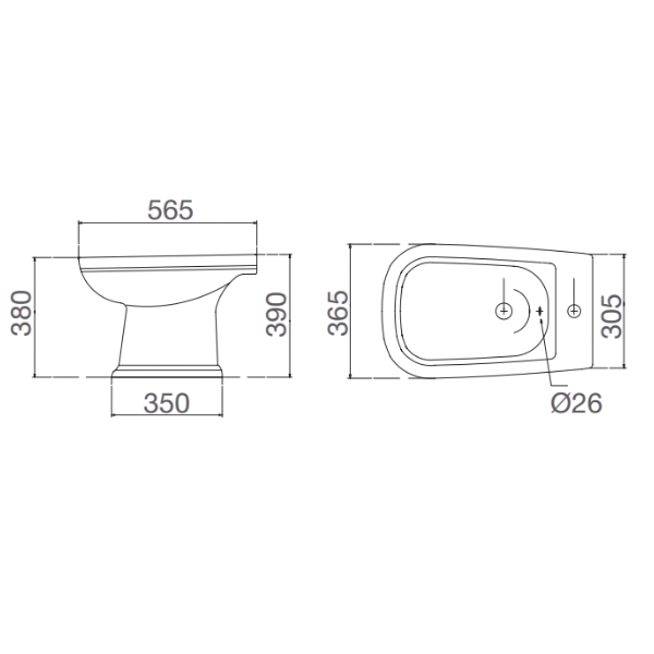 Bồn tiểu nữ Viglacera VB3 VB3 - 2