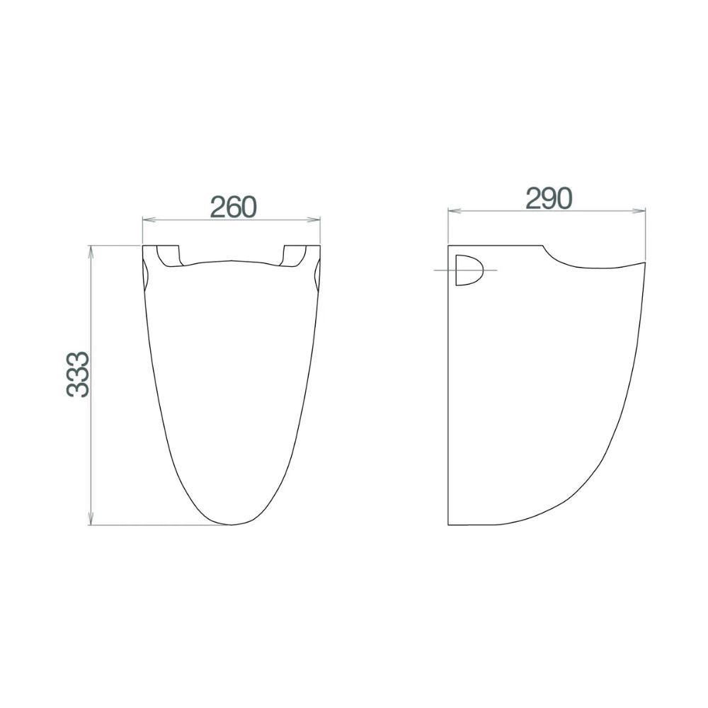 Chân chậu lavabo lửng Viglacera BS503 BS503 - 2