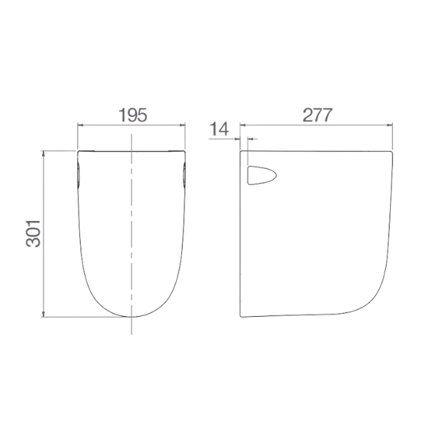 Chân chậu lavabo lửng Viglacera V36-CHAN V36-CHAN - 2