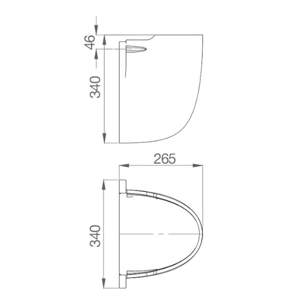 Chân chậu lavabo lửng Viglacera V39-CHAN V39-CHAN - 2