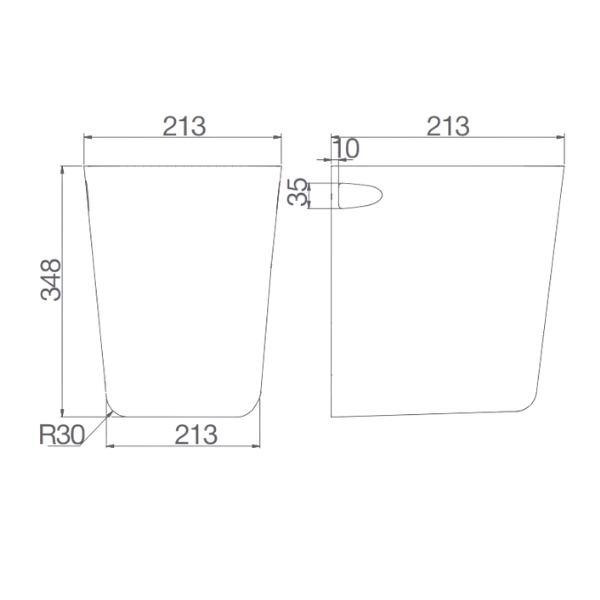 Chân chậu lavabo lửng Viglacera V50-CHAN V50-CHAN - 2