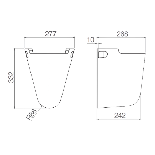 Chân chậu lavabo lửng Viglacera VI5-CHAN VI5-CHAN - 2