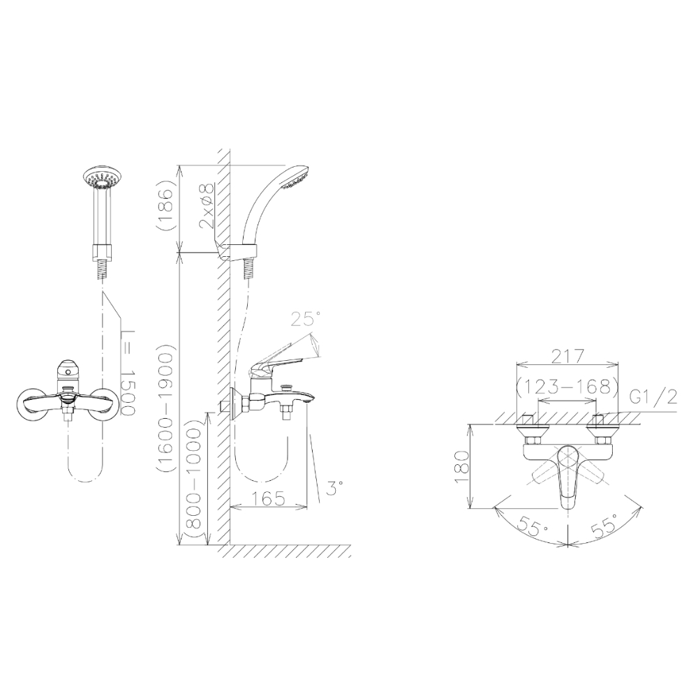 Bộ sen tắm nóng lạnh Viglacera VG507 VG507 - 3