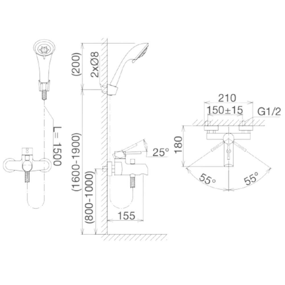 Sen tắm nóng lạnh Viglacera VG541 VG541 - 2