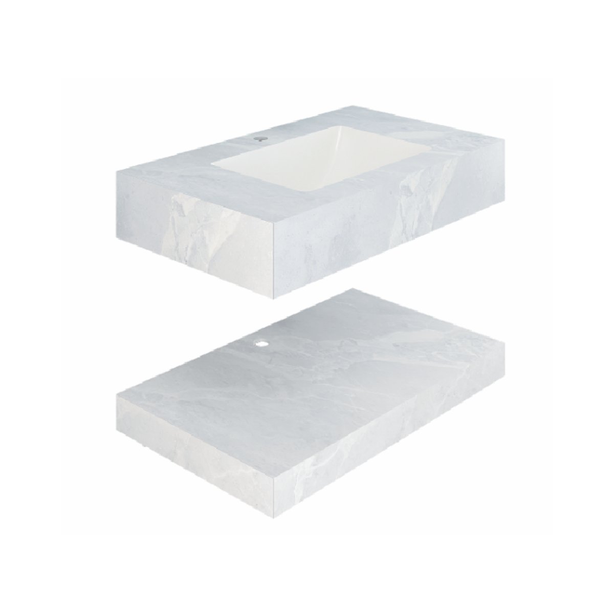 Chậu lavabo âm bàn đá 2 tầng Viglacera VI9-9GP01 VI9-9GP01