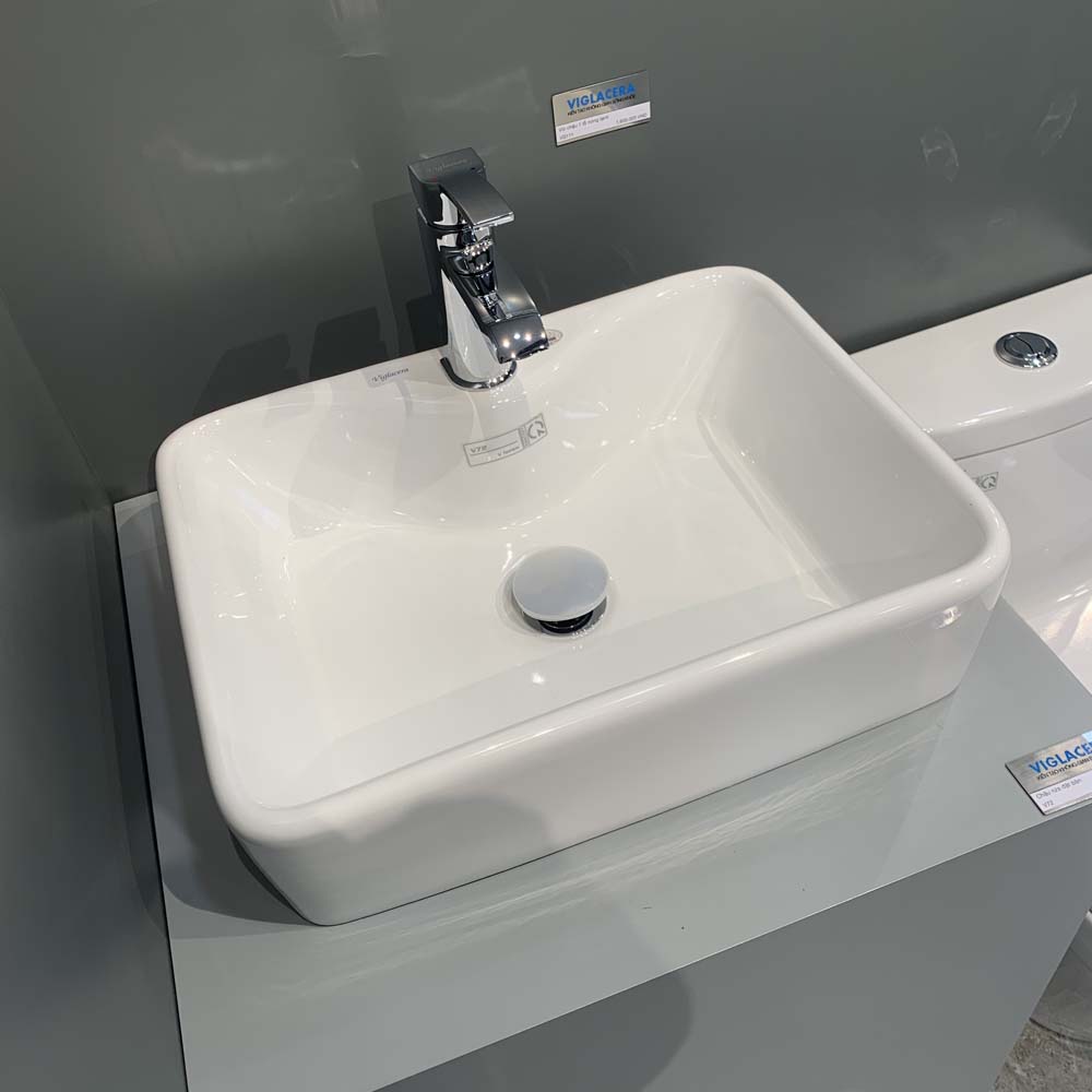 Chậu lavabo đặt bàn Viglacera V72 V72-CHAUDATBAN - 5