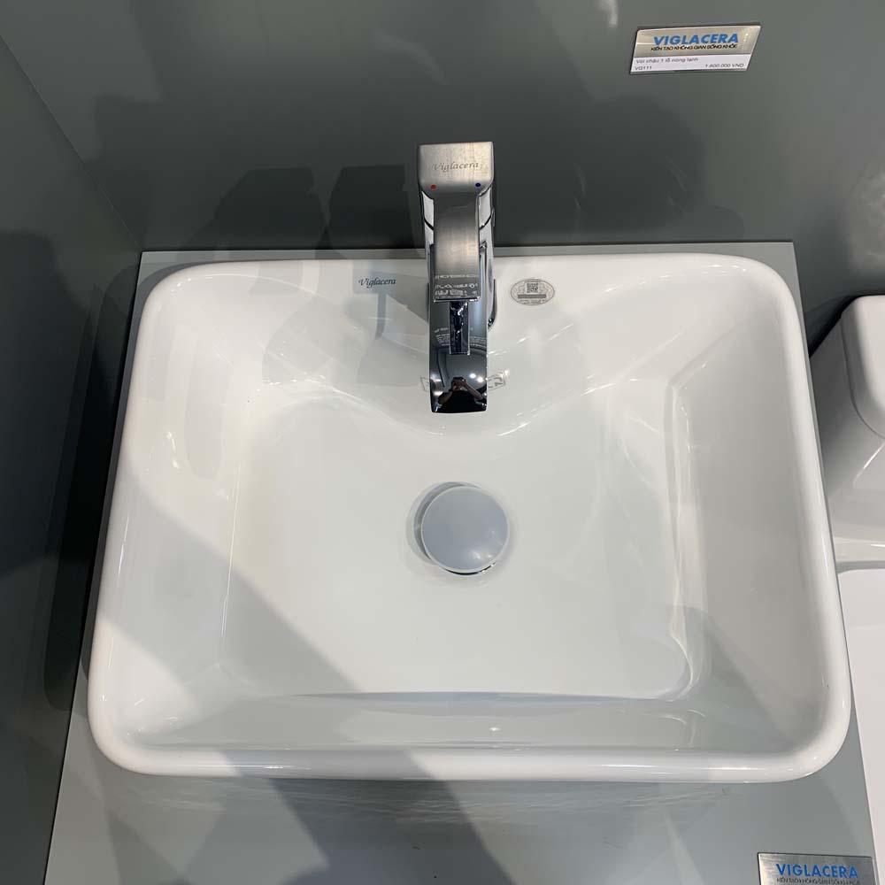 Chậu lavabo đặt bàn Viglacera V72 V72-CHAUDATBAN - 6