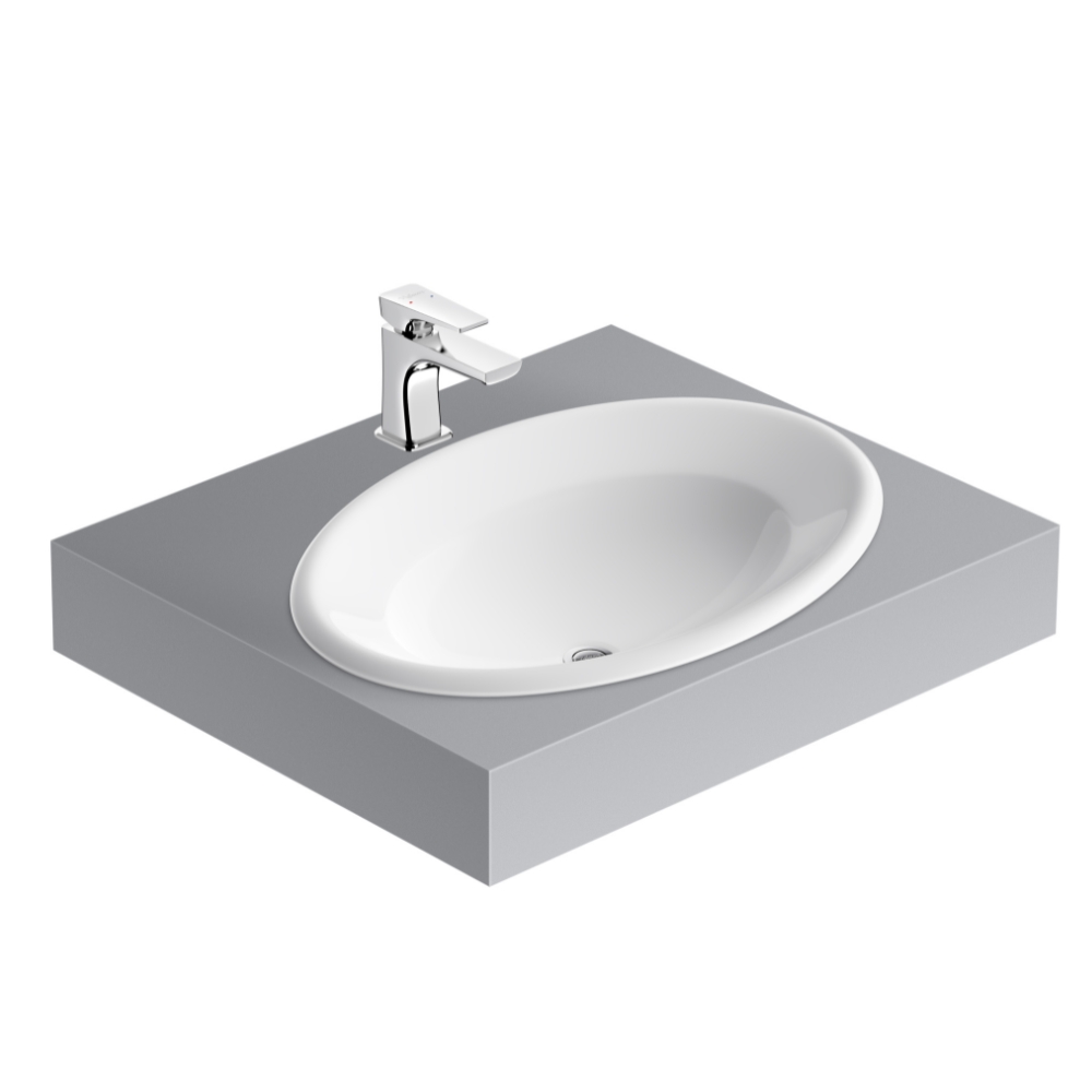 Chậu lavabo dương vành Viglacera CD21 CD21