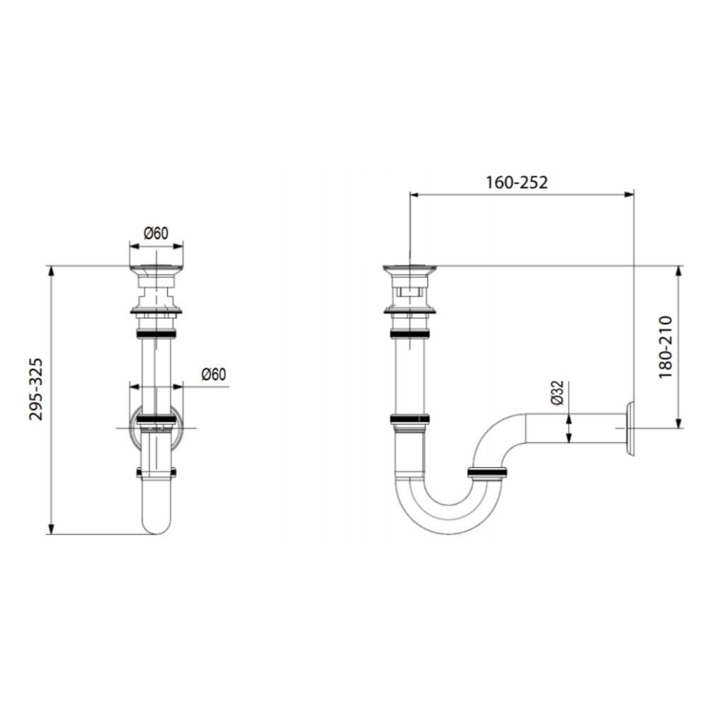 Bộ thải chữ P lật Viglacera VG813 - 2